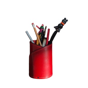 Al-Amir Handmade Handcrafted Leather Pencil Cup <b>Desk</b> Pen Holder Organizer Stationery Office School Accessory Corporate Gift - Product Image 1