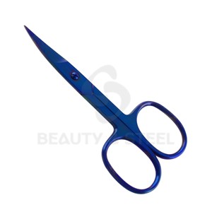 Ciseaux à cuticules professionnels en or rose avec des pointes courbées et affûtées et un corps en acier inoxydable pour une manucure de précision - Product Image 4