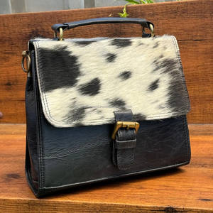 Bolso pequeño con solapa a la moda, sillín de diseñador para mujer, bolsos de hombro de piel de vaca, bolso cruzado de cuero genuino de vaca de lujo, bolsos de moda - Product Image 3