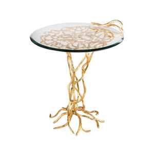 Mesa Auxiliar de Aluminio Hecha a Mano con Forma de Tambor, Acabado Metálico, Diseño Art Deco para Decoración de Sala de Estar o Esquina del Sofá en Diwali - Product Image 3