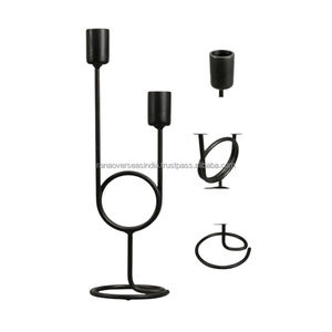 Portavelas de metal hecho a mano vintage, diseño único para eventos en casa y centros de mesa en varios tamaños y estilos - Product Image 3