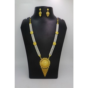 Indian Antique Jewelry <b>Gold</b> Plated Trendy Pure Brass Indian Bridal Wedding Wear Jewelry High Quality Necklace <b>Set</b> - Product Image 5