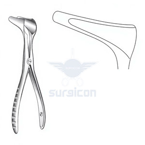 Espéculos Nasales Killian de 13 cm / 5 Pulgadas de Longitud con Hoja de 50 mm de Longitud sin Tornillo Lateral, Acabado de Acero Inoxidable, Estándar - Product Image 1