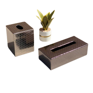 Porte-mouchoirs en métal fer forgé le plus vendu pour la décoration de table, de la maison et des hôtels – Boîtes à mouchoirs rectangulaires en cuivre antique - Product Image 3