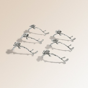 Flower luxury <b>gold</b> brass cabinet hardware modern ornate <b>pulls</b> & knobs for kitchen & wardrobe furniture - Product Image 3