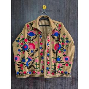 Suzani Velvet Eco-Friendly Breathable Quilted Quick Dry <b>Coat</b> Women Vintage Inspired Floral Embroidery Winter Jacket Boho Chic - Product Image 3