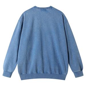 Sudadera Oversize de Forro Polar para Mujer, Cuello Redondo, Lavado Ácido, Estilo Vintage, Manga Larga, Ropa Urbana de Invierno, Personalizable con Etiqueta Privada al por Mayor - Product Image 5