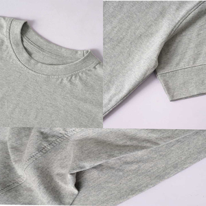 Custom Men Heavyweight Oversized Boxy <b>T</b> <b>Shirt</b> <b>Grey</b> Flare Sleeve Drop Shoulder Cotton Bamboo Fiber Long Solid Anti-shrink Jersey - Product Image 6