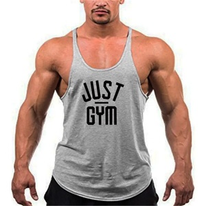 Camiseta sin mangas deportiva para hombre, con Logo impreso, para gimnasio, Fitness - Product Image 1