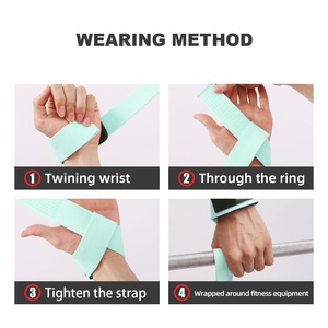 Premium Wrist Wrap Providing Strong Grip And <b>Bar</b> Hold During Heavy Pulling Training Sessions <b>Weight</b> Lifting Power Straps - Product Image 5
