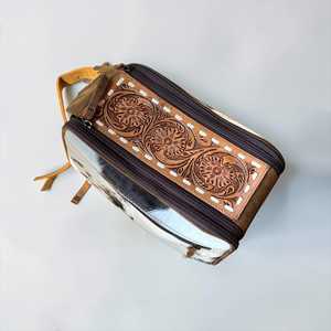 Étui à bijoux vintage avec fermeture éclair, boîte de rangement durable pour les voyages et l'usage quotidien, doublure intérieure marron en polyester - Product Image 5