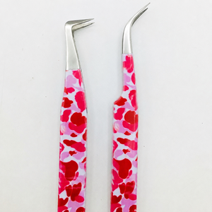 Professional Durable Reusable <b>Pink</b> Camo Eyelash Extension Tweezers <b>Set</b> Stainless Steel Precision Lash Isolation Beauty <b>Tool</b> Kit - Product Image 6
