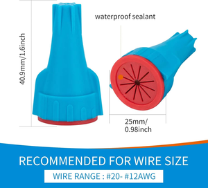 P3W,P4W R3Type Capuchons d'écrous étanches AWG 12-22 Twist Nuts Connecteur <span class=keywords><strong>de</strong></span> borne <span class=keywords><strong>de</strong></span> câble pour installation électrique dans des endroits humides - Product Image 4