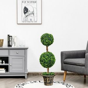 Albero Artificiale a Doppia Sfera da 36 Pollici con Protezione UV per Uso Interno ed Esterno - Product Image 1