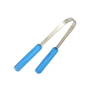 Limpiador/Raspador de Lengua de Acero con Mango de PVC, Herramienta Manual de Belleza, Raspador de Lengua de Acero Inoxidable Alemán - Product Image 1