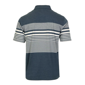 เสื้อโปโลผู้ชายลายทางแฟชั่นทันสมัยทรงโอเวอร์ไซส์เข้ารูปพอดีตัว แขนสั้น ผ้าฝ้าย มีกระเป๋า - Product Image 5