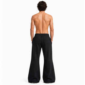 Pantalones de Pierna Ancha con Cintura Elástica para Hombre, Fabricante OEM Personalizado, Pantalones de Felpa Francesa Gruesa, Estilo Urbano, Pantalones de Invierno 460 GSM - Product Image 2
