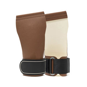 Poignées de gymnastique en cuir de vachette avec logo personnalisé, antidérapantes, respirantes, avec support de poignet pour la musculation, les muscle-ups, les anneaux et les barres. - Product Image 6