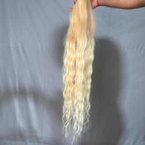 Extensions de cheveux synthétiques tressés au crochet, ondulations profondes, blond ombré, résistantes à la chaleur, effet vague d'eau, en vrac - Product Image 2