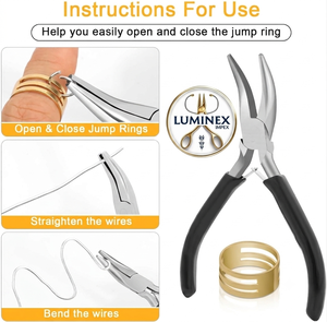 <b>Long</b> <b>Nose</b> Stainless Steel Lightweight Jewelry Polishing & Making Pliers - Product Image 4