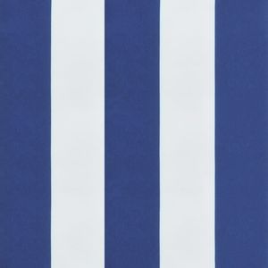 Coussin de banc de jardin extérieur à rayures bleues et blanches - Product Image 6
