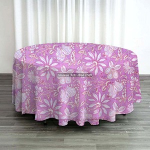 Manteles Redondos para Bodas y Fiestas, Nueva Colección, Impresión a Mano, 100% Algodón, Diseños Exquisitos, Tela de Algodón - Product Image 5