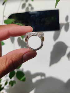Moissanite <b>Initial</b> <b>Ring</b> Iced Out Luxury Hip Hop Statement Jewelry Mens Fashion <b>Ring</b> - Product Image 4