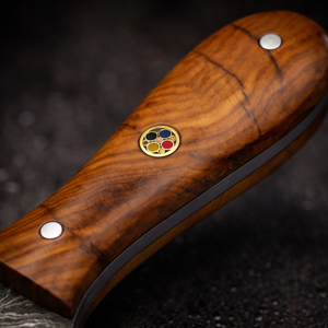 Damascus Steel Oyster Knife with Olive Wood Handle Handmade Shucking Knife Seafood <b>Tool</b> High Quality for Wholesale - Product Image 3