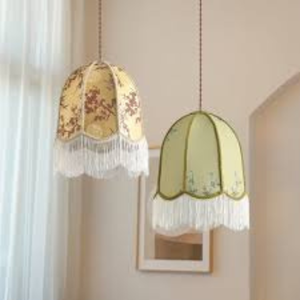 Lampes suspendues en tissu de style chinois ou français traditionnel - Product Image 1