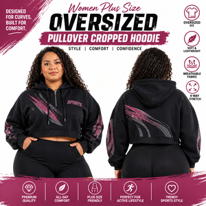 Sublimation Printed Crop Hoodie <b>Women</b> Plus Size Half Zipper Hooded <b>Top</b> Ladies Fleece Cotton Cropped Sweatshirt <b>Women</b> Winter Wear - Product Image 1
