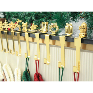 Latest Design Silver Gold Polished Metal <b>Stocking</b> <b>Holder</b> High Demand Products Christmas <b>Stocking</b> Metal Ornaments Supplies - Product Image 3