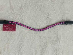 Bandeau de cheval en cuir véritable personnalisé avec cristaux Belle qualité Vente en gros Bandeaux artisanaux dans toutes les tailles - Product Image 3