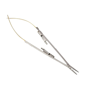 Porte-aiguille microchirurgical droit Castroviejo réutilisable, 14 cm, embouts 11 mm x 0,6 mm, mâchoires en acier inoxydable, instruments pour ponts osseux - Product Image 3