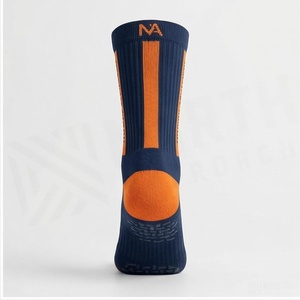 North Approach Crew <b>Socks</b> Navy <b>Orange</b> Hiking Breathable Adults Spring Season - Product Image 2