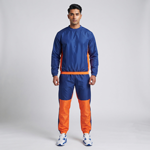 Survêtement pour homme avec coupe-vent, coupe-vent de qualité supérieure pour homme, résistant à l'eau, col rond, ensemble coupe-vent pour homme - Product Image 1
