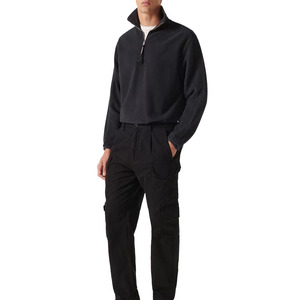 Sweat-shirt à col montant zippé pour homme, en molleton premium, style streetwear minimaliste - Product Image 1