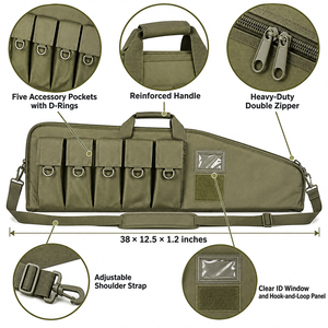 Custodia Imbottita Lunga per Attrezzatura 38/42 Pollici, Borsa Impermeabile con 5 Tasche Accessorie e Maniglia Rinforzata - Product Image 4