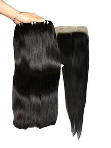 วิกผมแท้เรีมีผมตรงแบบเวียดนามพร้อมเครื่องจักรทอสองชั้นและปิดวิกผมสตรี - Product Image 5