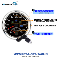 85mm OEM EDM acier inoxydable voiture tachymètre température de l'eau pression d'huile niveau du réservoir de carburant Volt odomètre KMH MPH GPS compteur de vitesse jauge