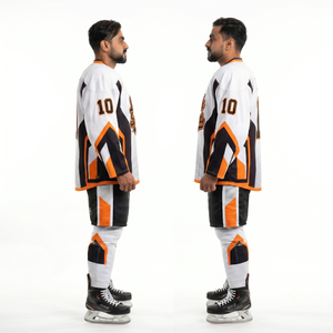 Maillot de hockey sur glace personnalisé en maille 100 % polyester à col en V pour joueurs compétitifs, uniforme d'équipe, fabricant OEM - Product Image 3
