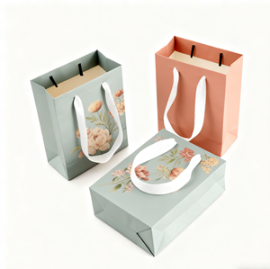 Sacs en papier personnalisés, sacs en carton, sacs cadeaux en papier blanc de luxe, sacs shopping, avec votre propre logo - Product Image 1