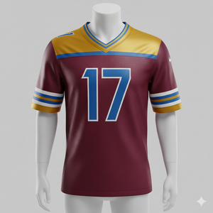 Maillot de football américain en tissu doux et respirant, couleurs et logos personnalisés, vente en gros, service OEM/ODM, haute performance athlétique - Product Image 1