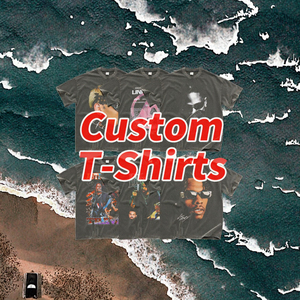 Camisetas de punto personalizadas de alta calidad, 100% algodón, 260 g/m², con estampado DTG de anime, al por mayor, tallas grandes, estilo vintage, lavado ácido, para hombre - Product Image 6