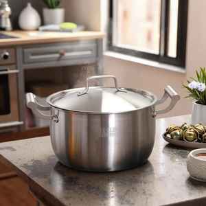 Marmite en fonte avec couvercle, robuste, antiadhésive, pour soupes, ragoûts et casseroles, compatible gaz et induction, ustensile de cuisine - Product Image 5