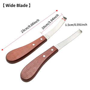 Cuchillos para Recortar Pezuñas de Caballos, de Acero Inoxidable, con Gancho para Mano Derecha o Izquierda, con Mango de Madera, Herramienta para Pezuñas - Product Image 4