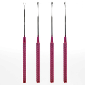 Ergonomic Hair Extension Loop <b>Needle</b> Tool, Best Product Stainless Steel Anti Slip Handle Wire <b>Threader</b> Hook for Micro Links - Product Image 1