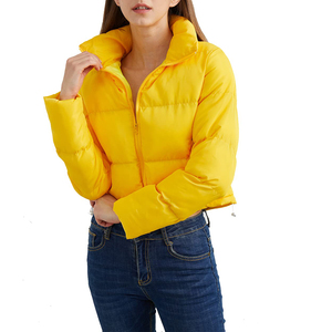 Latest Arrival Top quality <b>Women</b> Puffer <b>Jacket</b> Solid Color Full Zip Waterproof Thickened Embroidered Winter Outerwear OEM - Product Image 2