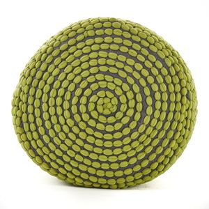 Pouf Cilindrico Verde Artigianale Resistente all'Acqua - Product Image 6