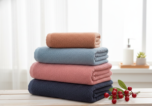 Ensemble de serviettes de bain en coton 100% du Vietnam, écologiques, couleur unie, haute densité (500 à 700 GSM), norme Oeko-Tex 100 - Product Image 4