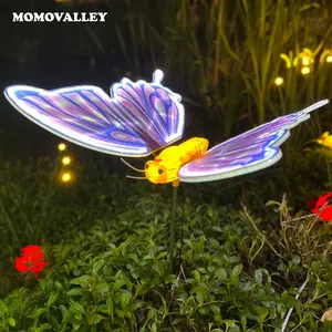 Momodalley 12V 퍼플 93cm 야외 정원 크리스마스 웨딩 장식 3D 럭셔리 led 나비 led 판매 fpr 휴일 조명